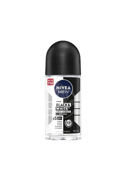 NIVEA Men Invisible Black & White Roll-On Deodorant 72 Hours