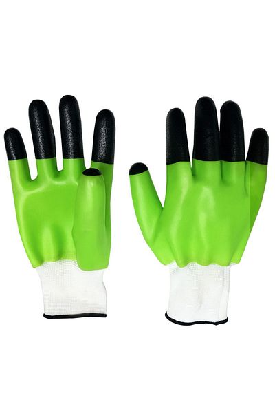 flores Green rubber gloves with white synthetic, size XL