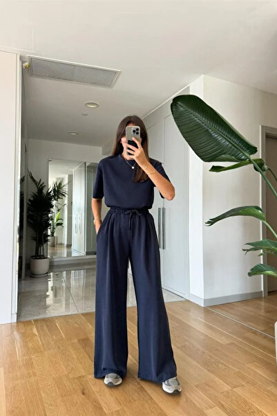 YAKAMEL بدلة نسائية أنيقة بأكمام قصيرة