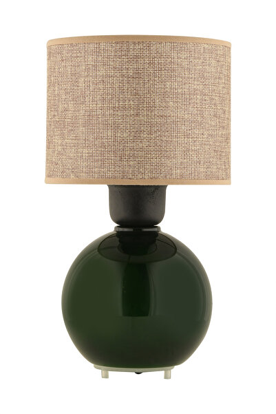 NisaLuce Nisa Luce Glassa Glass Lampshade-Green Glass/Coffee Fabric Head