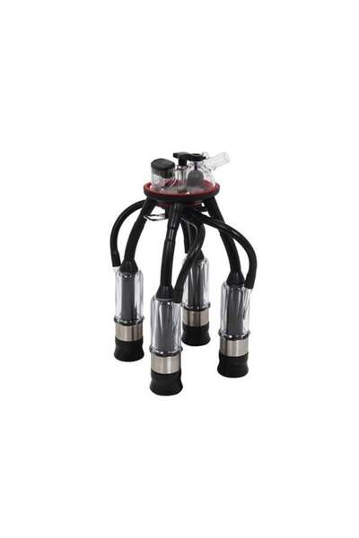 Melasty 240 cc Sağım Demeti (Şeffaf Kılıf/Ural Ø24 Uzun Meme Lastiği-Kauçuk)