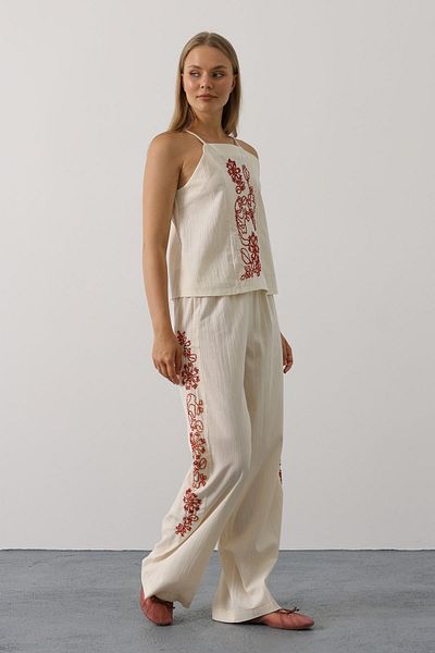 suphias Beaded Strap Pants Set