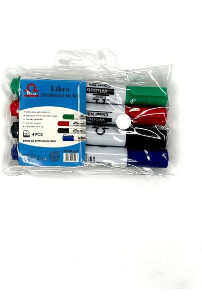 RAHALIFE HOME SOLUTION RAHALIFE Whiteboard Markers | 4 Pcs | Chisel Tip | Quick Dry | Bold Colors for Office & Classroom
