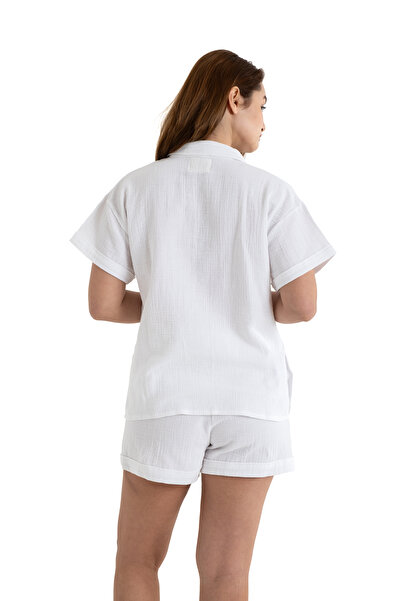 PANCHY CANKY Shorts Shirt Suit 2 Layers Muslin 100% Cotton