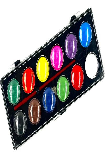 RAHALIFE HOME SOLUTION RAHALIFE 12-Piece Watercolor Set with Box | Vibrant Colors for Kids, Artists & DIY Craft Projects
