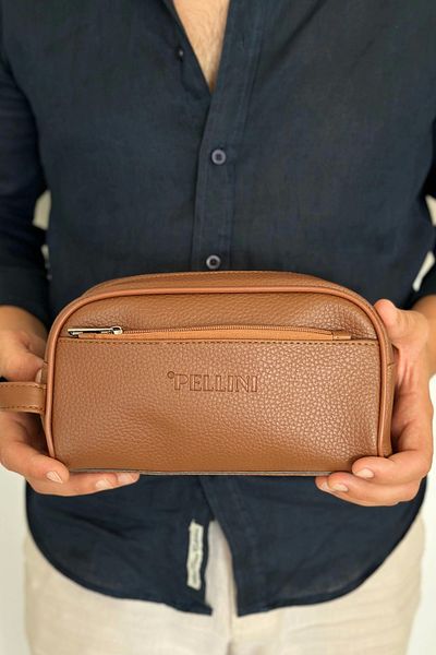 By Pellini Men's Faux Leather Handbag Brown