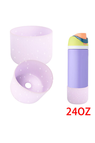 Choice3 shanqianzi-24oz New Coaster For Owala 24oz 32oz 40oz Silicone Water Boot Anti-Slip Protective Sleeve