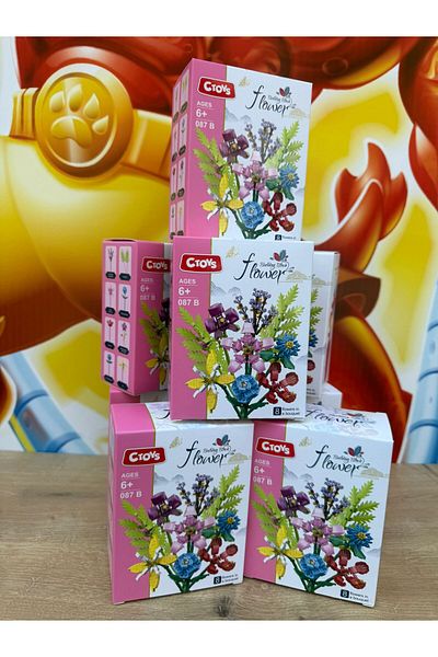 SECTOYS Decorative Rose Flower Bouquet Building Set Lego Flower Lego 500+ Pieces 8 Boxes Full Set