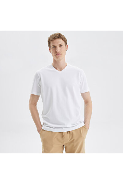 Nautica Erkek Beyaz Standart Fit T-Shirt