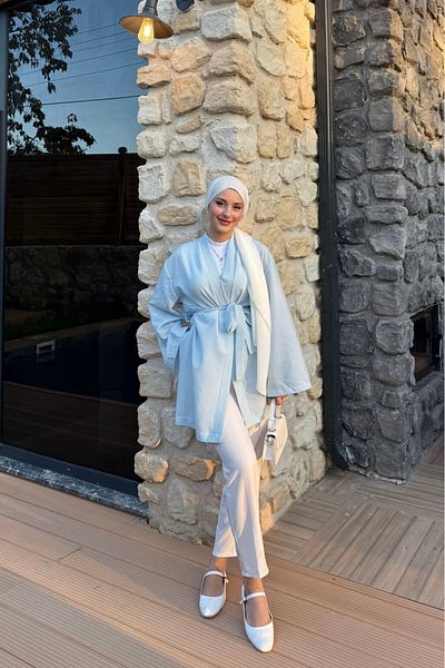 lurex moda Striped Kimono