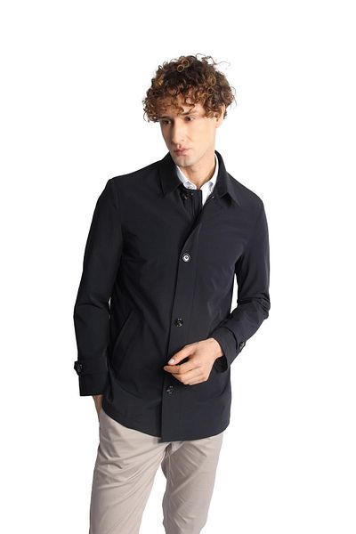 İgs Men's Navy Blue Trench