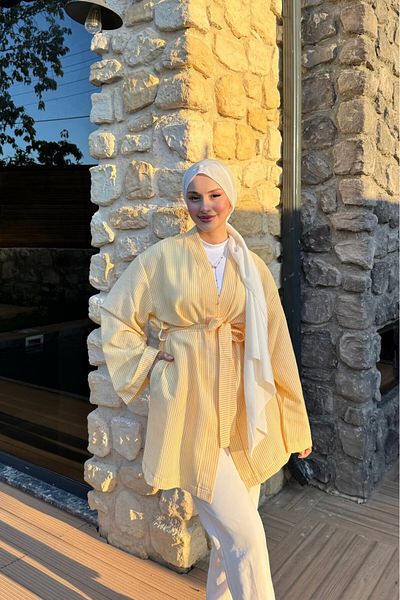 lurex moda Kimono în dungi