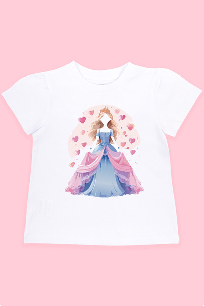 Mavipink Дівчача футболка з коротким рукавом «Бавовняна принцеса» 92% бавовна