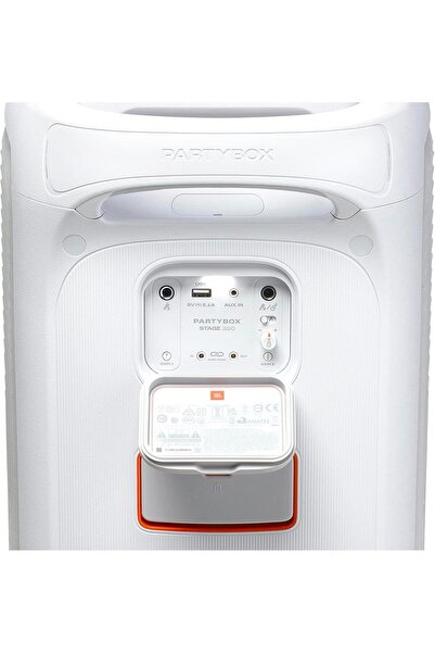 JBL Partybox Stage320 Beyaz Bluetooth Hoparlör ve Partybox Mikrofon