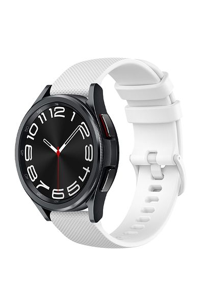 O Ozone 20mm Silicone Bands For Samsung Galaxy Watch 6/5/4 Band 40/ 44mm |White