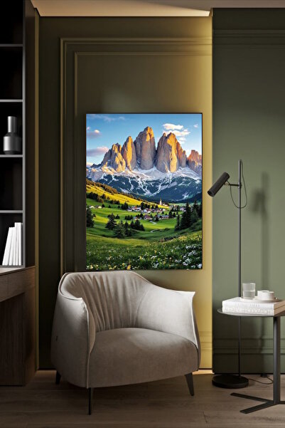 özkacar TABLOU PE CANVAS CU VIZIUNE LA MUNȚI, DECOR PENTRU CASĂ, PERETE, SALO...