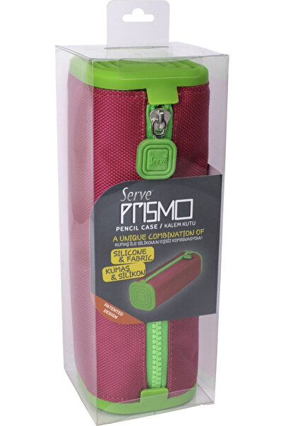 Serve Prismo Kalem Kutusu Kare Pembe & Yeşil