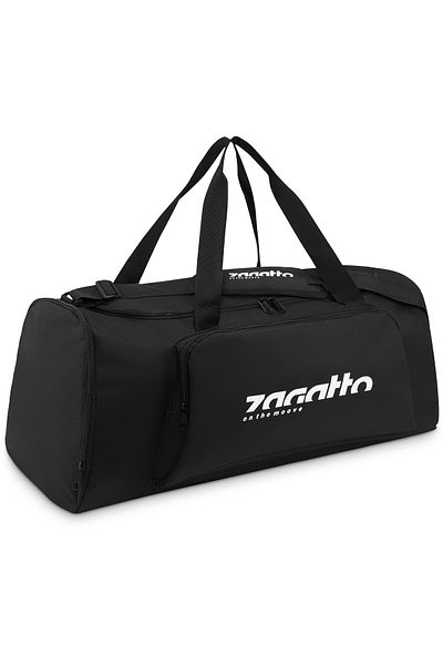 zagatto Travel/gym bag 55L, black, 60x30x30 cm, with shoe compartment, spacious & unisex, ZG780