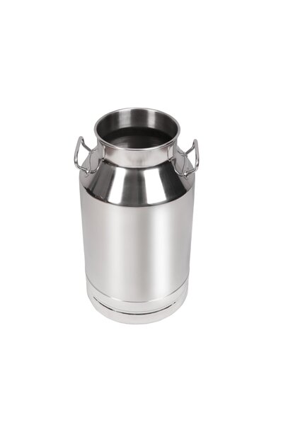 Melasty Süt Sağma Makinesi Paslanmaz Süt Güğümü (50 Litre İki Kulplu Kapaksız Ø208 mm Geniş Ağız)