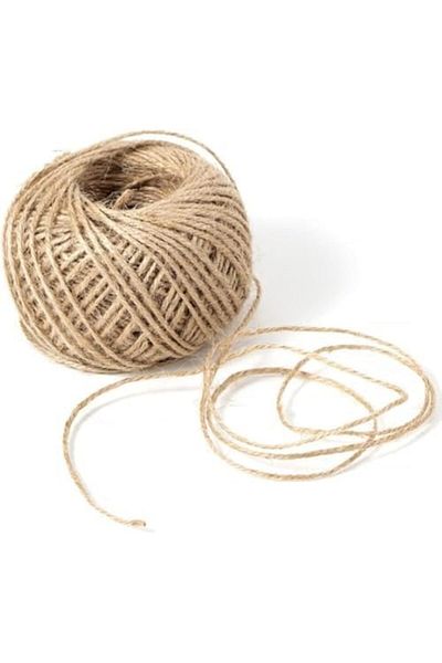 Generic 200M Natural Jute Twine, Jute String Rope 3 ply 2mm Thickness, Garden Twine String for Weddings, Flo