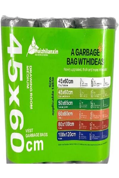 RAHALIFE HOME SOLUTION Garbage Bags 46 x 60 cm | 3 Rolls | Durable, Leak-Proof Trash Bags for Daily Use