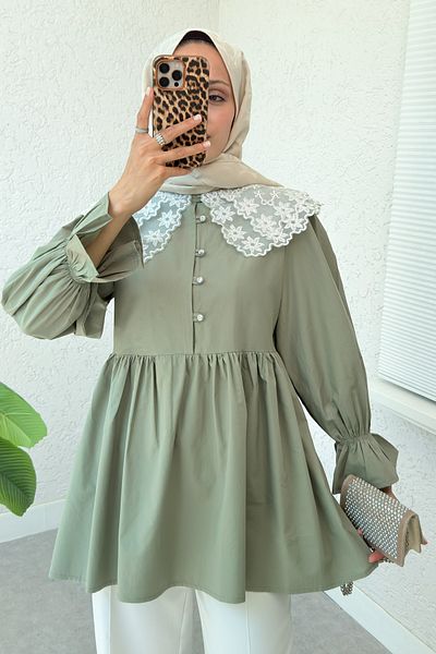 Salih Çelebi Princess Tunic 2345 - Khaki