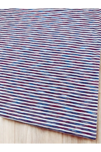 Butik Camisole din bumbac pieptănat, cu dungi, albastru burgundă