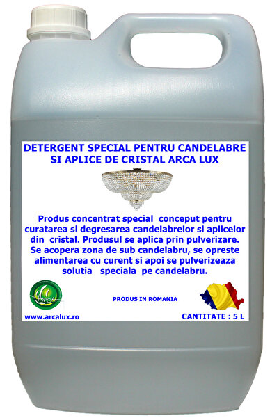 ARCA LUX Detergent special pentru candelabre si aplice de cristal, ARCA LUX, canistra 5 L