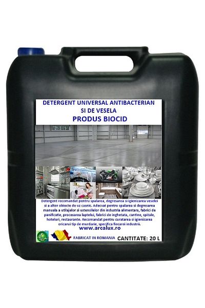 ARCA LUX Detergent universal antibacterian si de vesela, Produs Biocid, Arca Lux, Bidon 20 L
