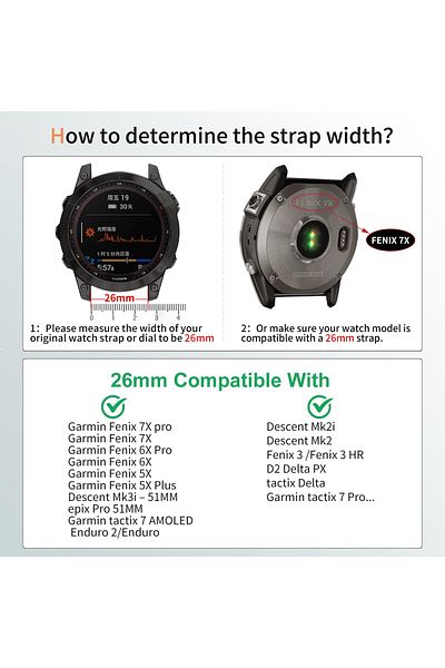 O Ozone Silicone Bands For Garmin Fenix 7X|Fenix 6X|Fenix 5X|Fenix 5P|5 Plus|Fenix 6X Pro|Fenix 3 - White