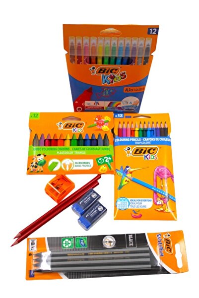 Bic Kırtasiye Ofisi İlkokul 12 Parça Geniş Boya Seti