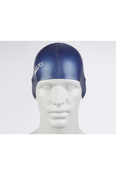SPEEDO Plain Flat Silicone Cap Bonnet 8-709910011 Blue