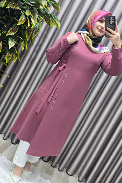 Elmas Tesettür Kadın Tesettür Giyim Krep Abiye Tunik