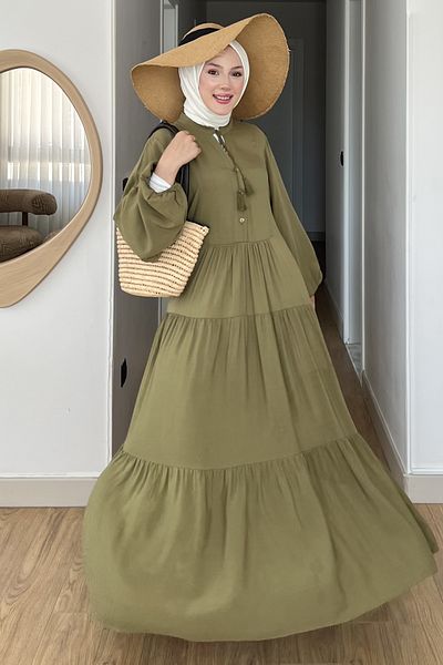 SaklıButik Buttoned Basic Dress