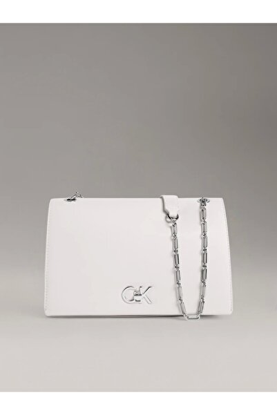 Calvin Klein Ck Re-Lock Medium Chain Women's White Bag Lv04F3104G-Fup