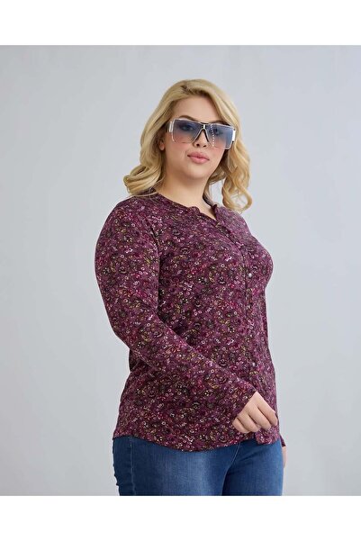 ModaMinar Women's Printed Combed Cotton Fabric Patterned Shirt