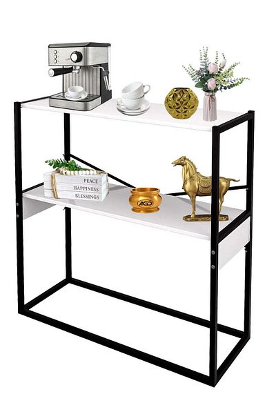 AGD Side Coffee Table, Console Table for Entrance and Living Room, Side Table to Organize Needs, Whi