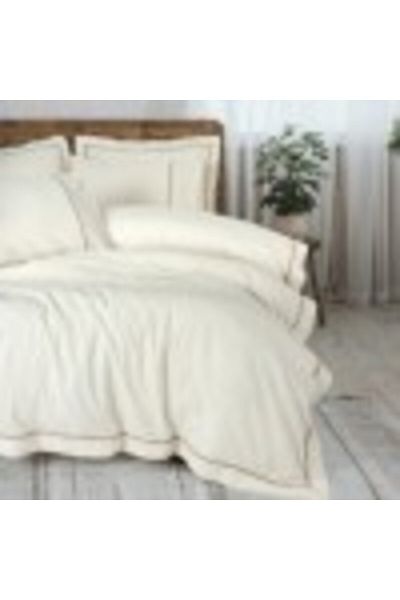 Cotton Box Linen and cotton bed linen, Cotton Box, Banded Brown