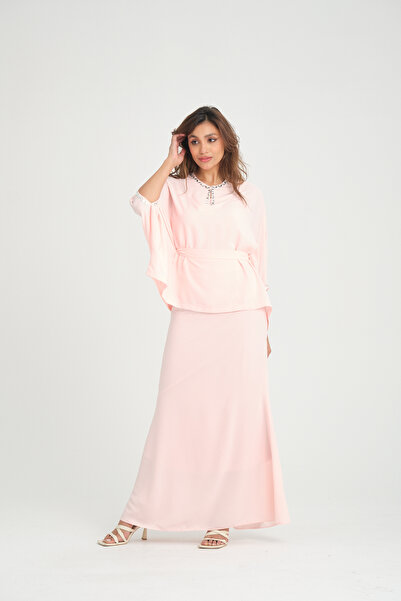 Stylish فستان أنيق من قطعتين باللون الوردي