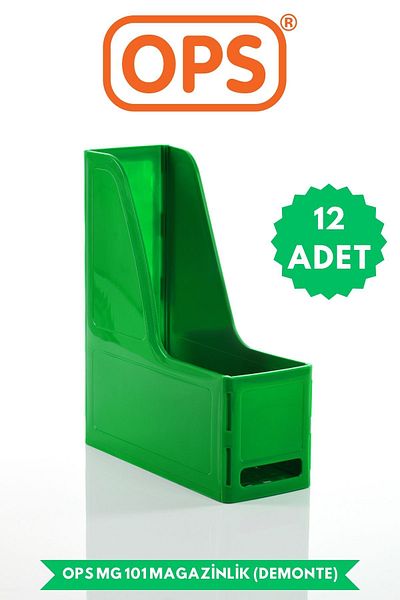 Ops Mg 101 A4 Disassembled 12-Piece Plastic Vertical Magazine Folder Archive Box Organizer Storage Storage