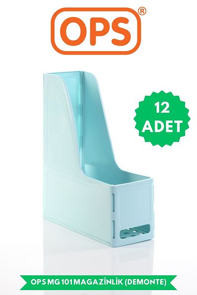 Ops Mg 101 A4 Disassembled 12-Piece Plastic Vertical Magazine Folder Archive Box Organizer Storage Storage