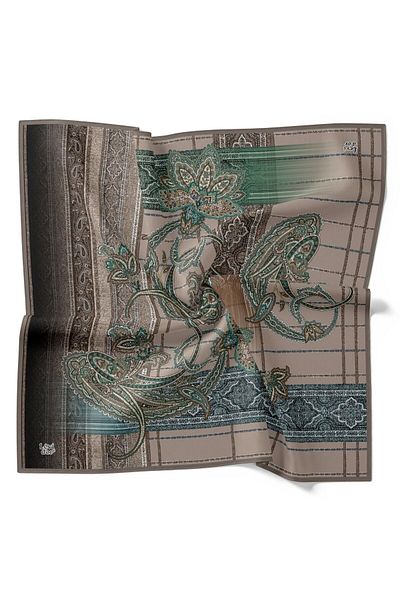 Levidor Ethnic Shawl Pattern Sparkling Crystal Scarf