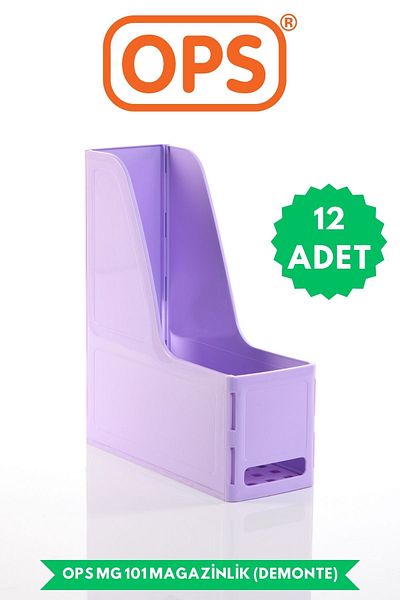 Ops Mg 101 A4 Disassembled 12-Piece Plastic Vertical Magazine Folder Archive Box Organizer Storage Storage