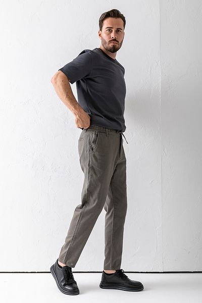 JB John Borners Men's Adjustable Waist Pocket Jogger Pants Dark Green - 5060