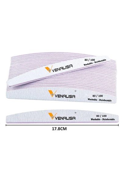 Venalisa 25 Adet 80 / 100 Kağıt Törpü Protez Tırnak Sert 80/100