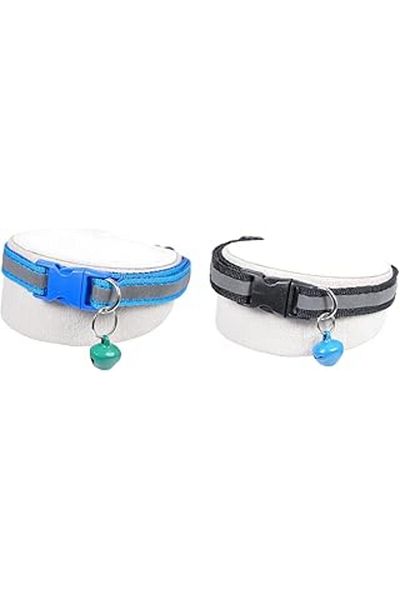 AMAZON TOHUM X-Perk Reflective Bell Cat Dog Collar Set of 2