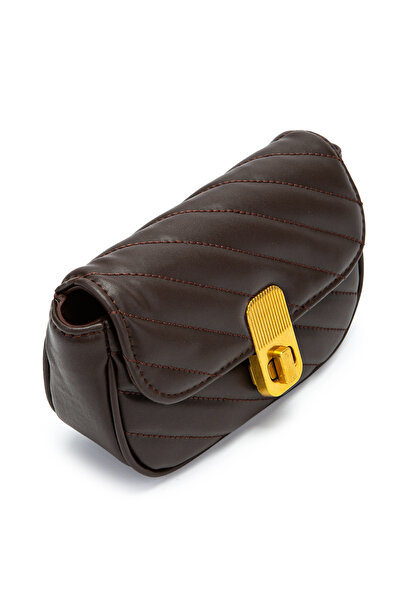 minebag Застібка Детальна Штучна шкіра Жіноча сумка через плече Sheldon Коричнева