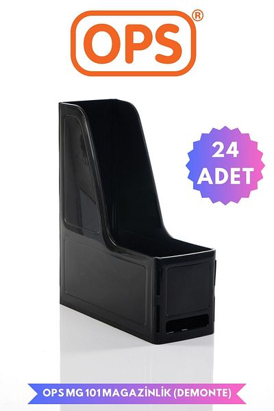 Ops Mg 101 A4 Disassembled 24-Piece Plastic Vertical Magazine Folder Archive Box Organizer Storage Storage
