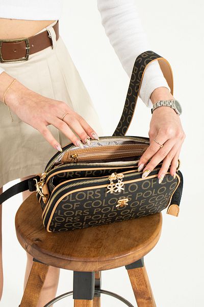 ImPolo Stylish Women's Shoulder Bag with Three Compartments