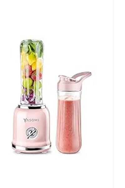 NETWORK ART Yasomi Bl019 Retro Smoothie Blender (Turkey Guaranteed) (Pink)